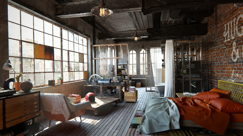 Architectural visualization | 'Whola Lotta Loft' | Yarko Kushta