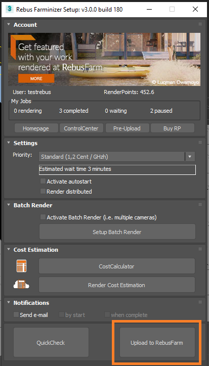 Rebus Farminizer Setup Fenster