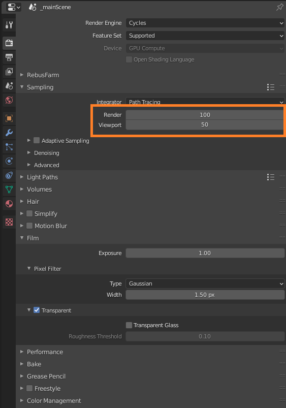 3D Render Setup for Blender with Cycles GPU - Render and Viewport options