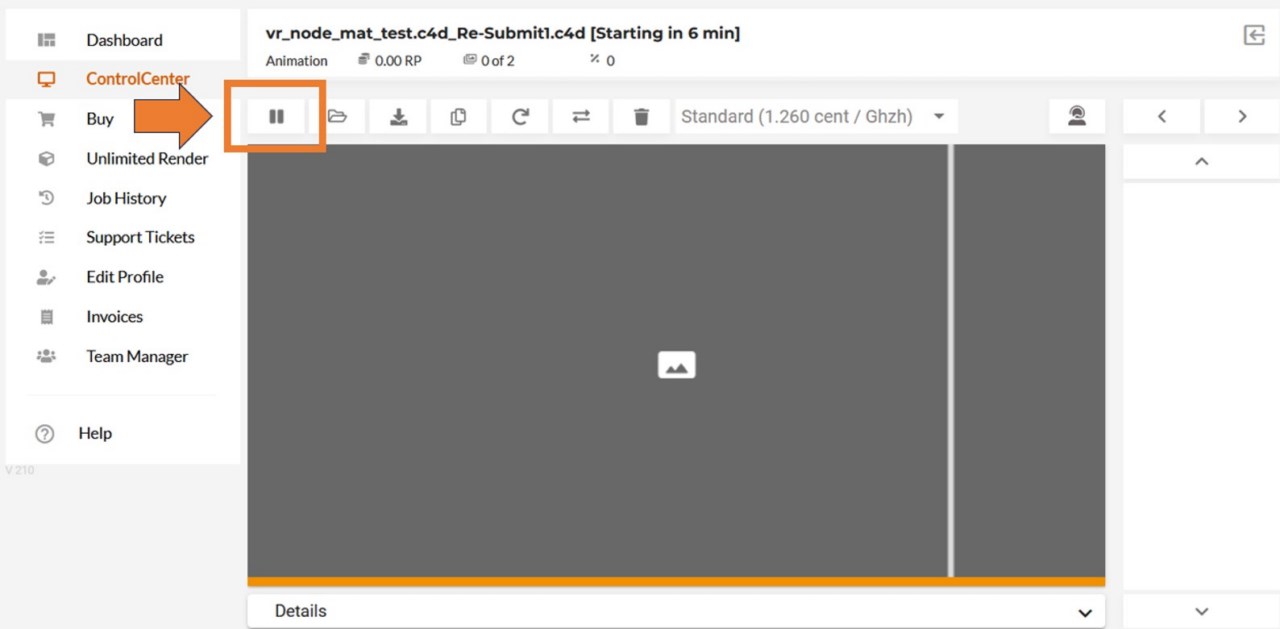 Renderfarm ControlCenter - Pause