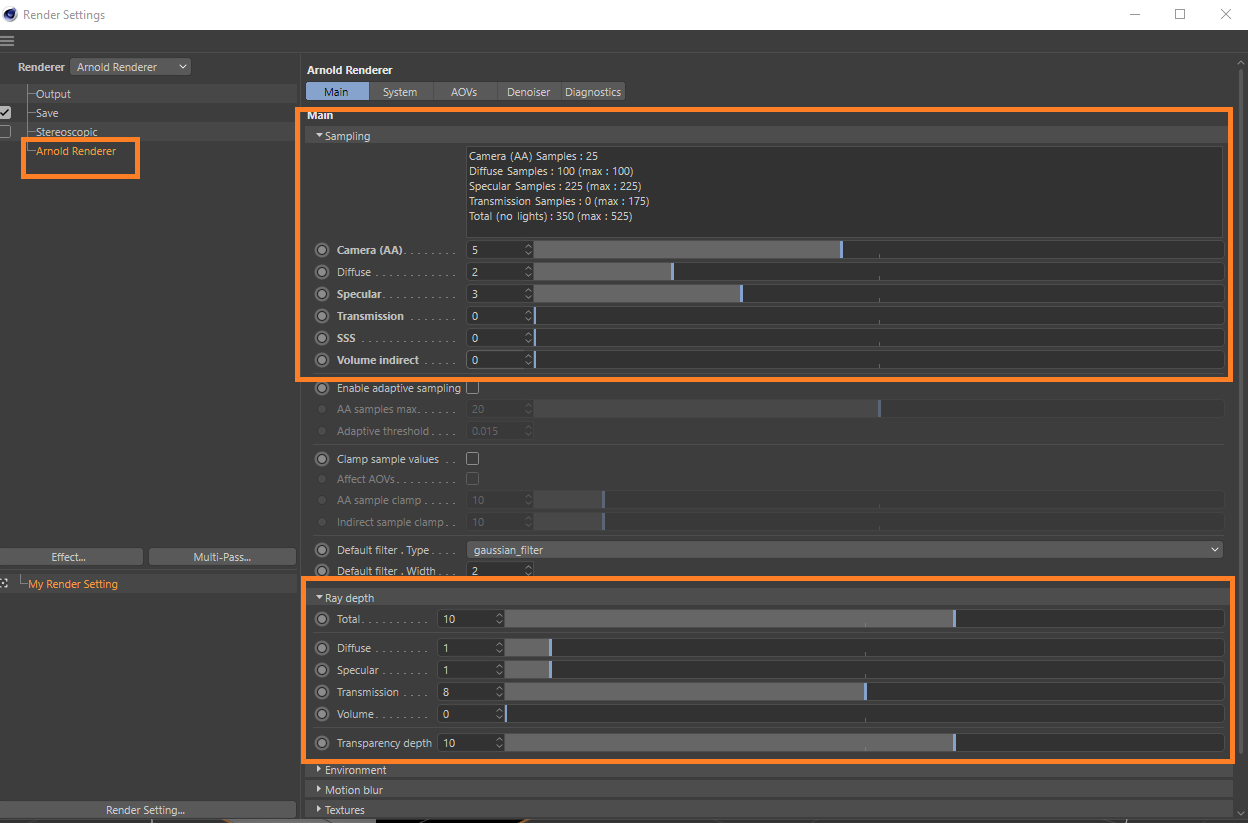 3D Render Setup for Cinema 4D - file saving options