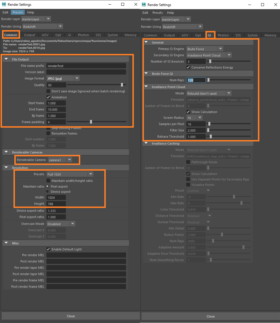 3D Render Setup für Maya mit Redshift Renderer