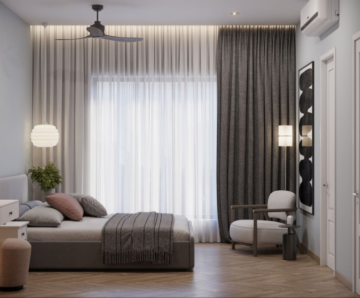 rendering of a bedroom by sujoy bera, rendered at rebusfarm