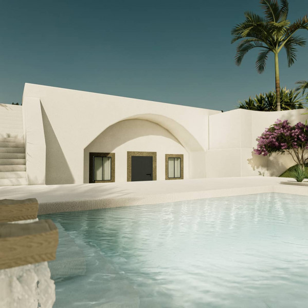 Mediterranean boho Beach Villa