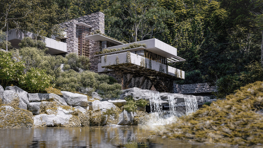 House in the woods on stones