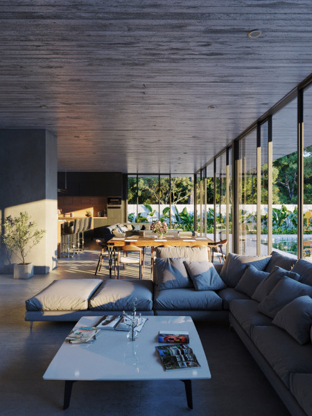 Luxurious japanese mountainside resort