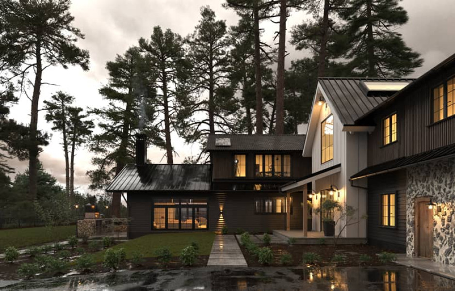 exterior 3d rendering by za zall