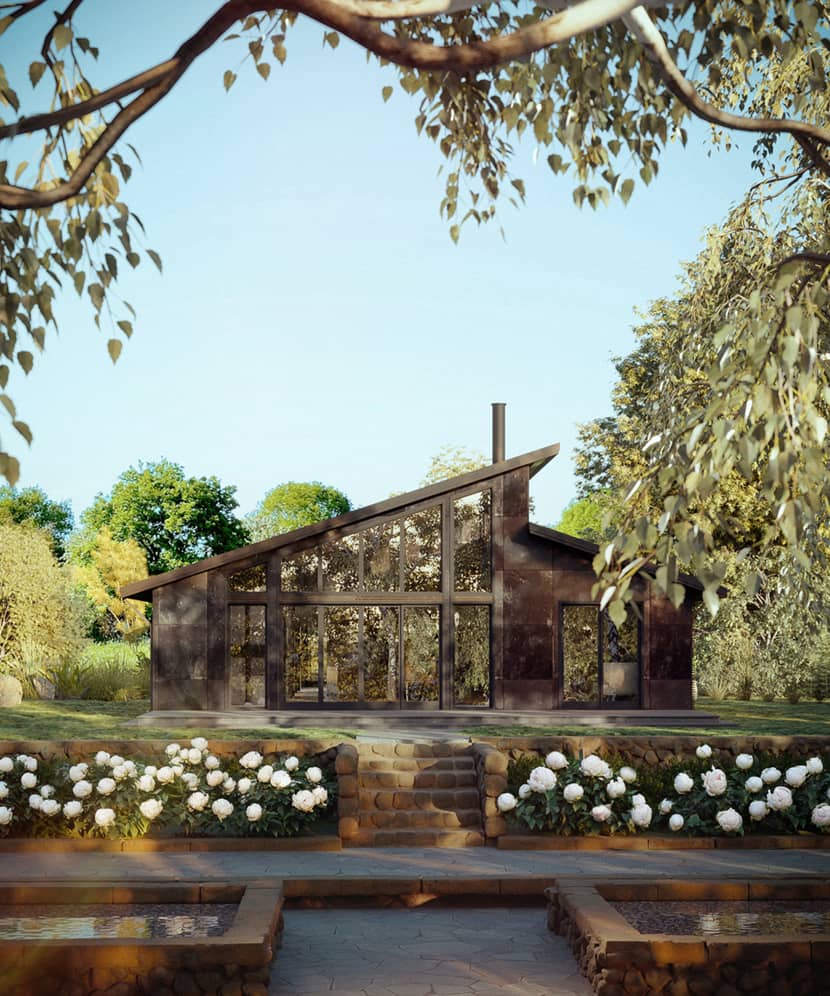 Full rendered shot of ''Peony House'' by Anna Maria Kaminska