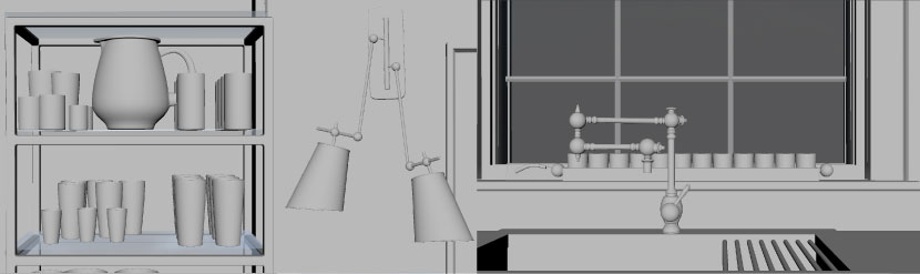 kitchen modeling - background