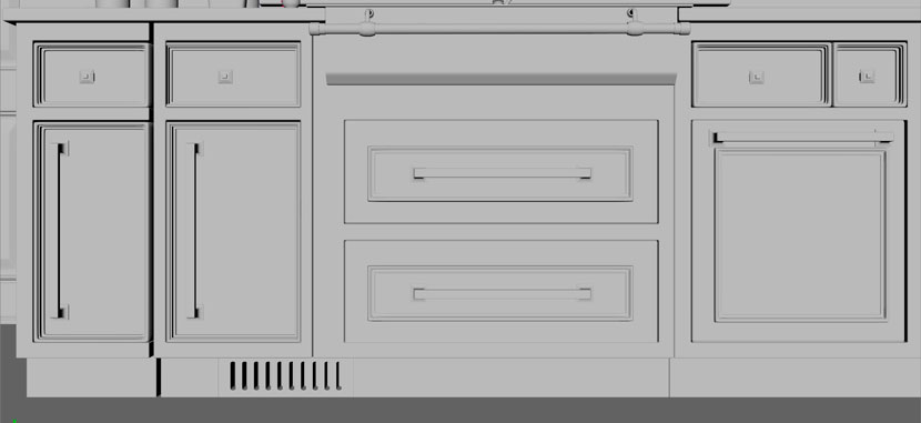 kitchen modeling - background