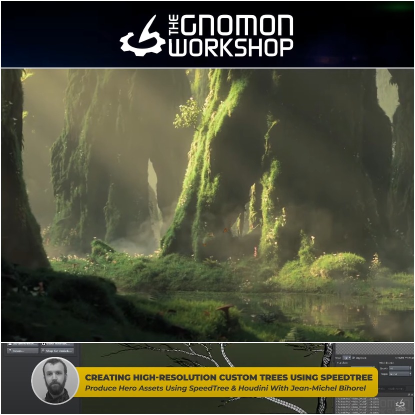 The Gnomon Workshop – Using SpeedTree to create Hi-Res custom trees 